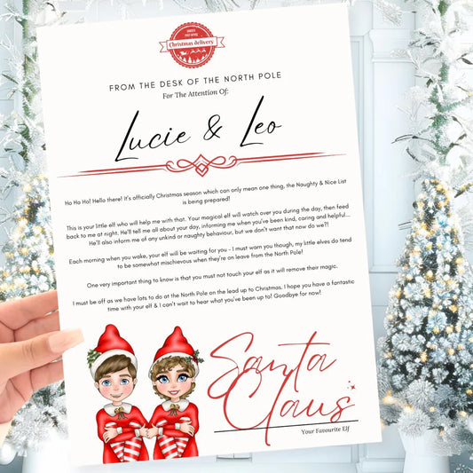 Personalised Elf Letters - Arrival and Goodbye