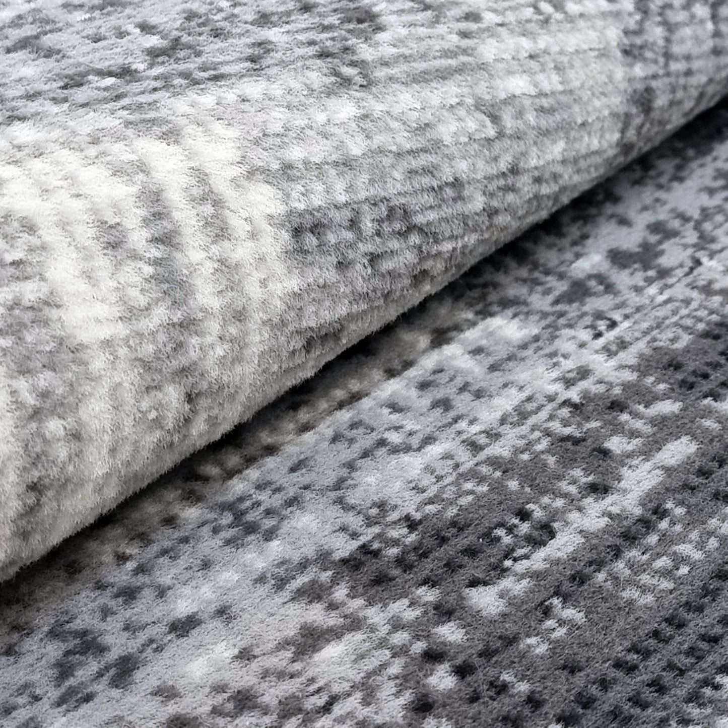 Modern Grey Abstract Geometric Soft Carpet Rug