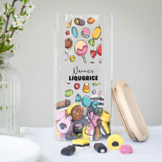 Personalised Glass Liquorice Sweets Jar