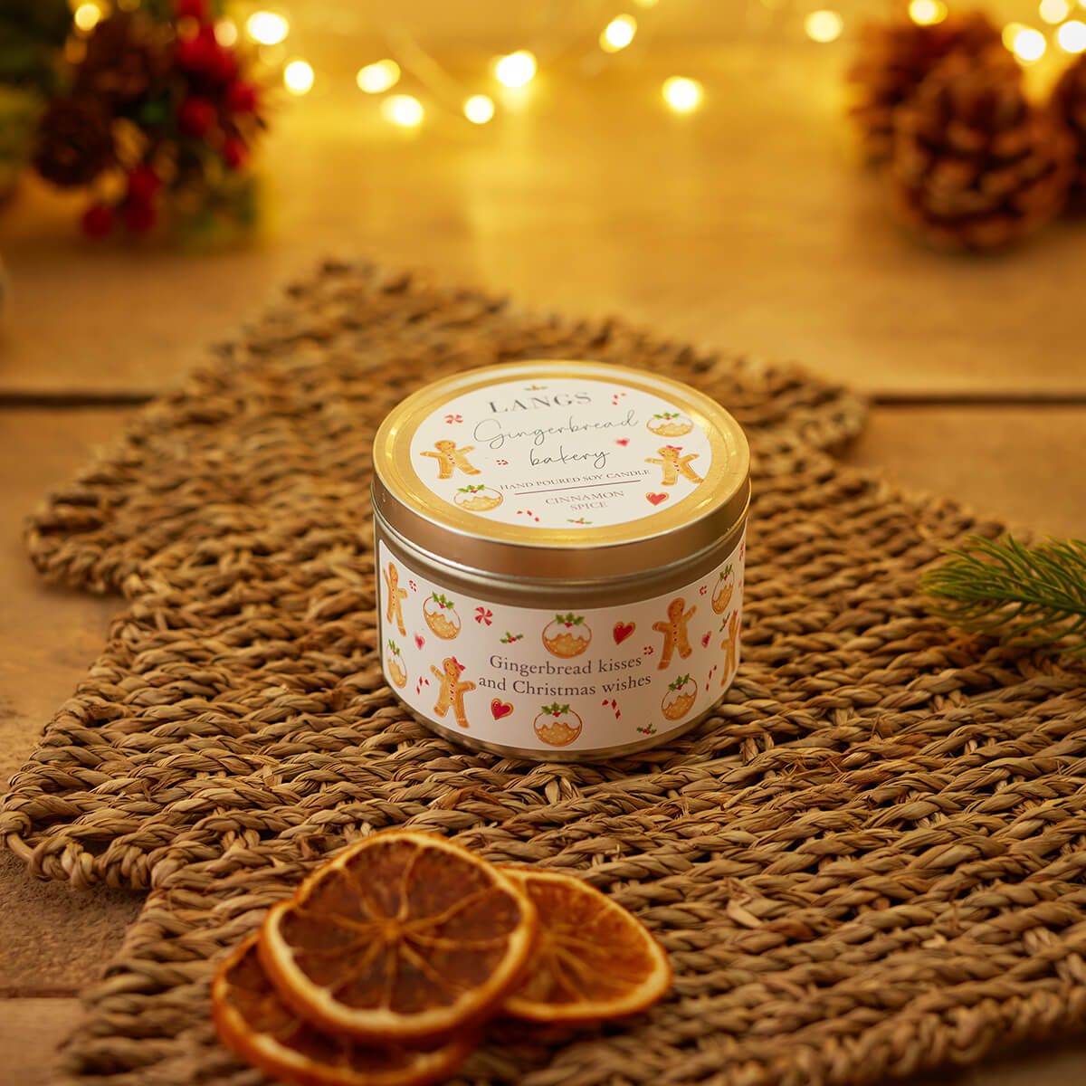 Christmas Soy Candle Tin - Cinnamon Spice