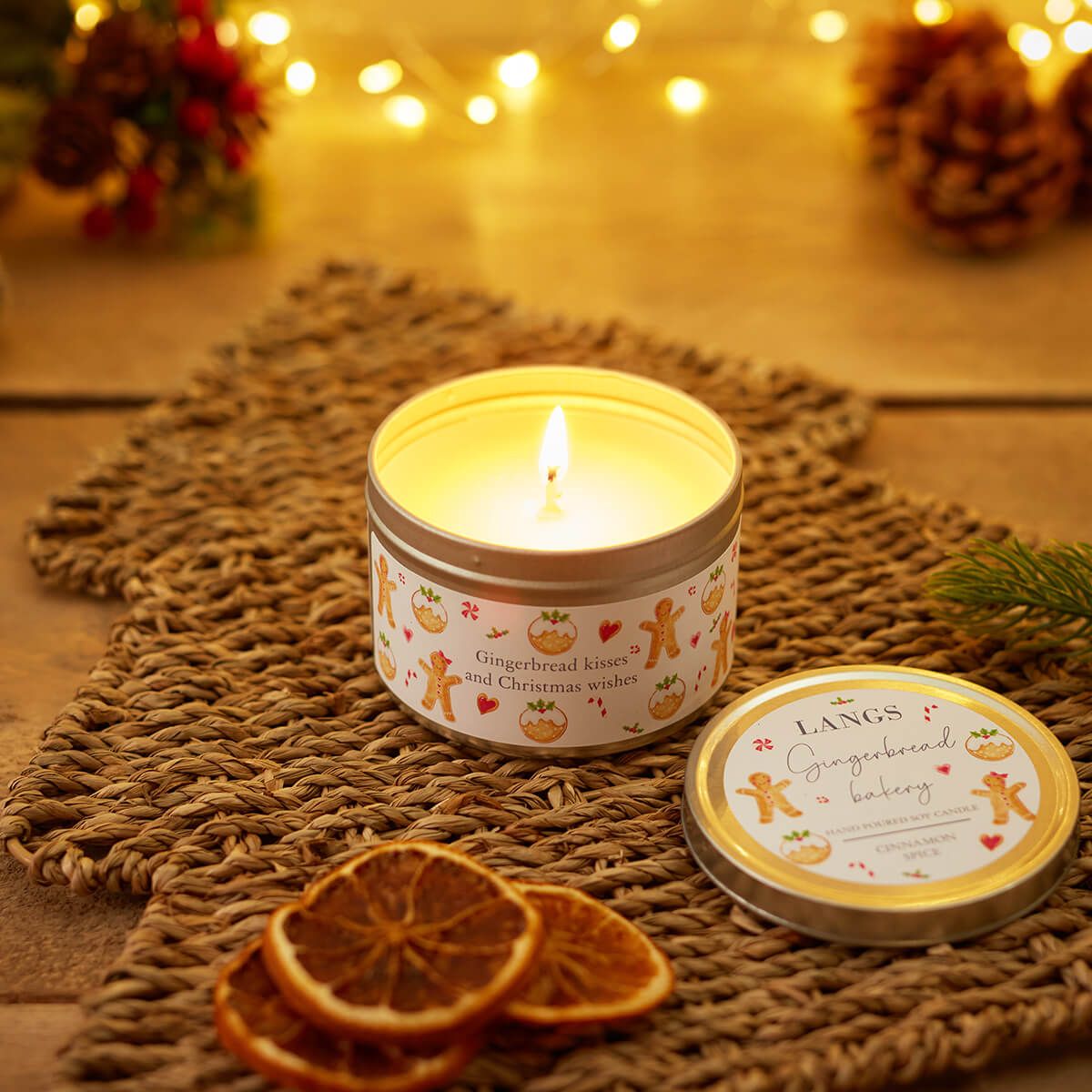 Christmas Soy Candle Tin - Cinnamon Spice