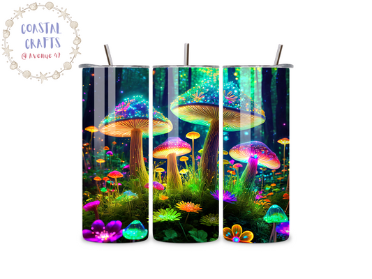 20oz Stainless Steel Skinny Tumbler - Mushrooms