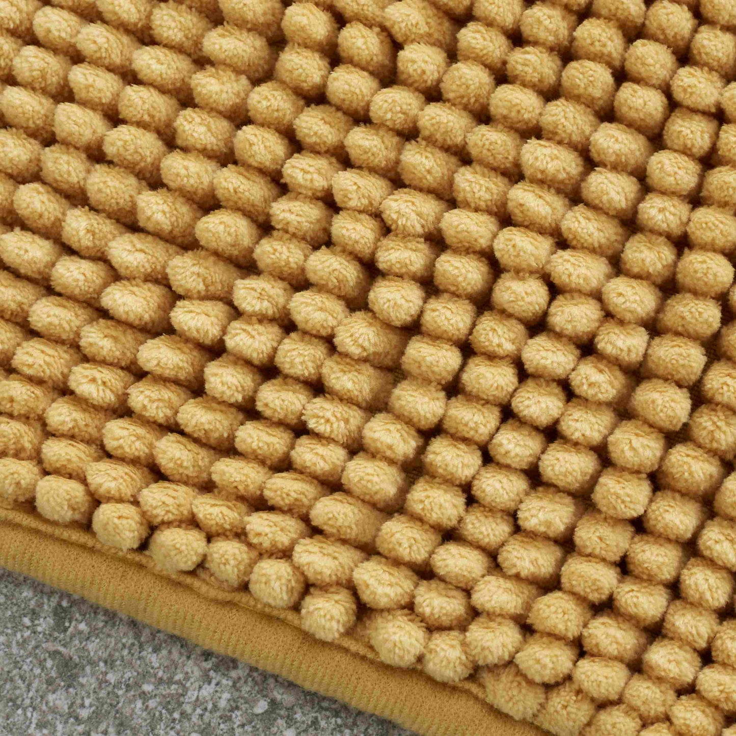 Bobble Textured Bath Mat Ochre