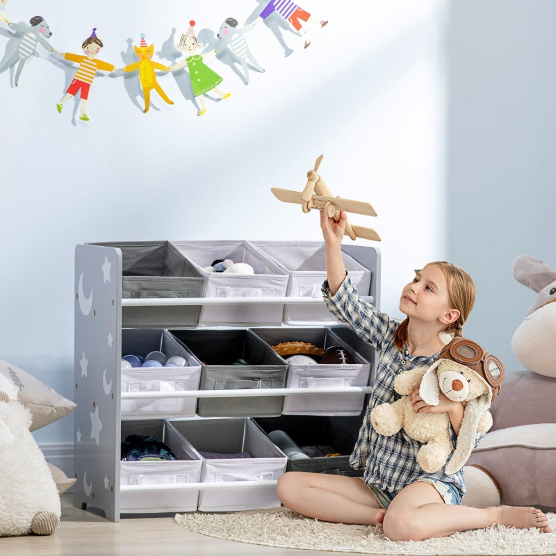 Kids Storage Rack, with Nine Removable Baskets