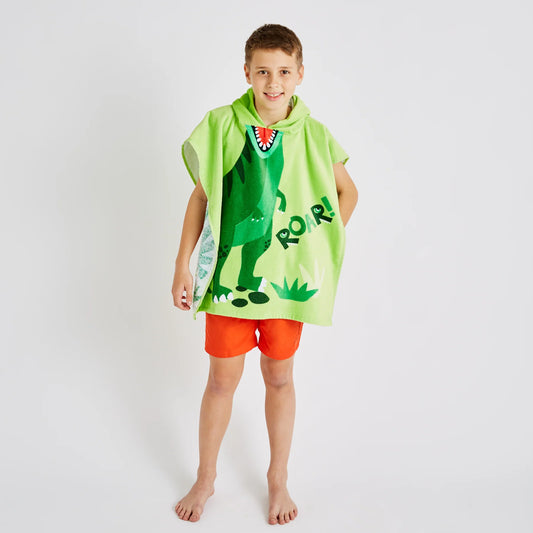Dinosaur Hooded Towel Poncho