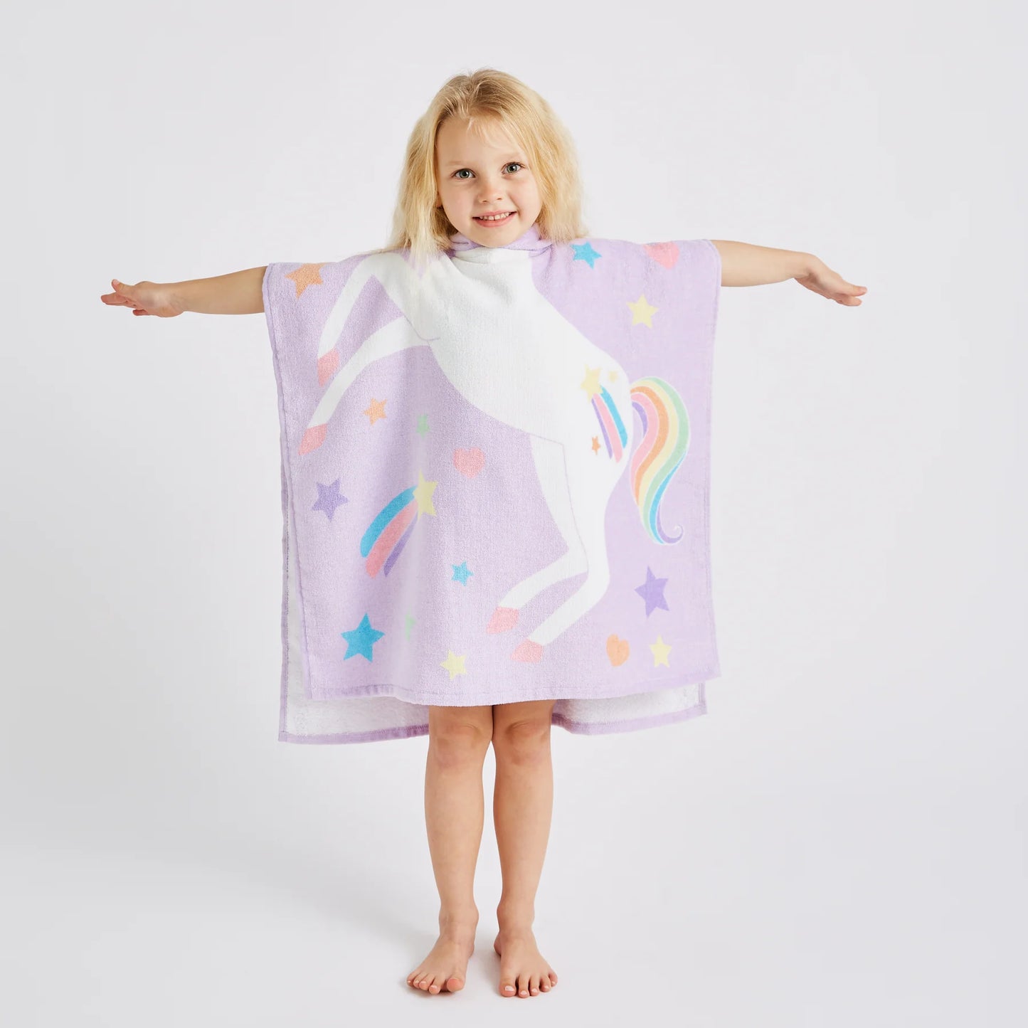 Unicorn Hooded Towel Poncho