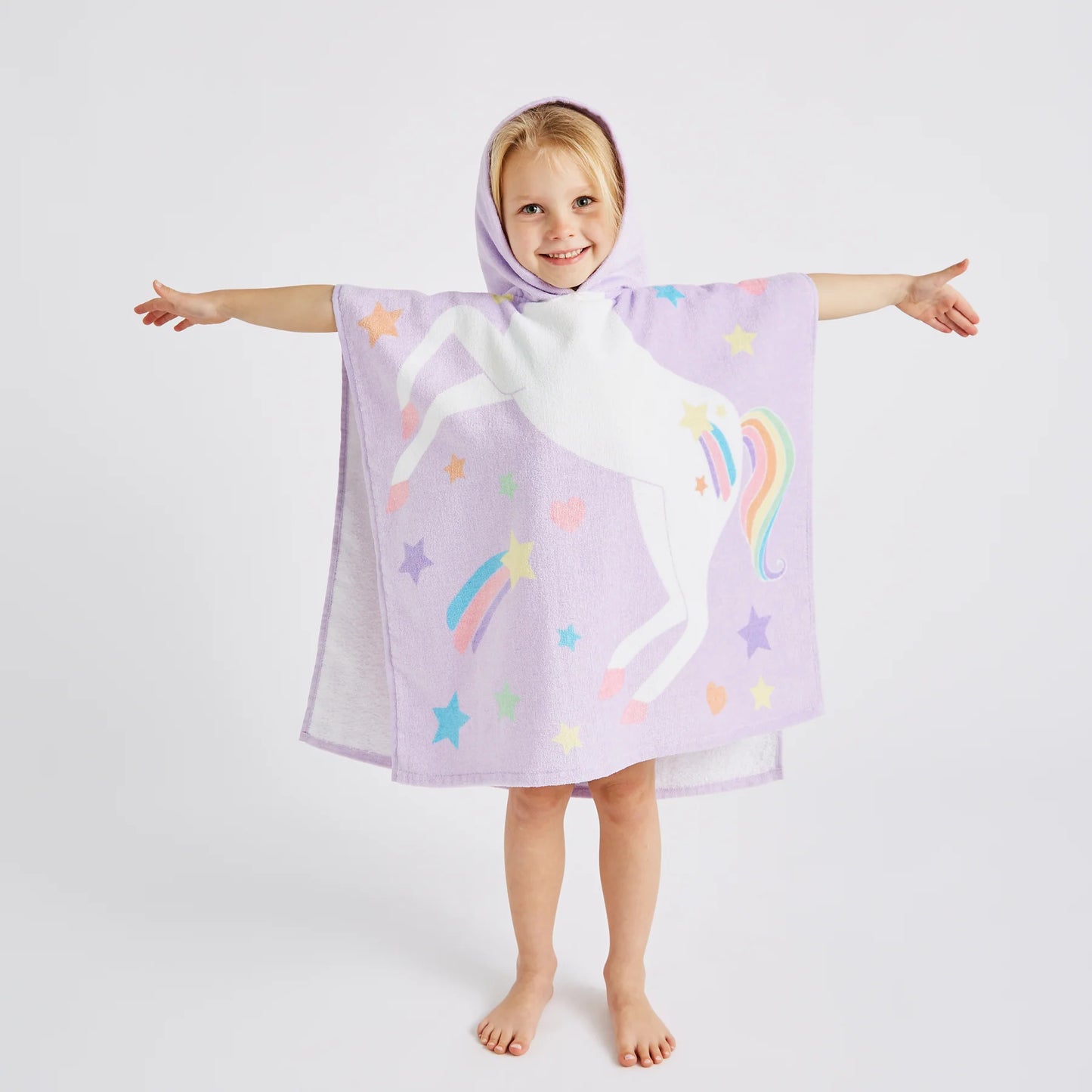 Unicorn Hooded Towel Poncho