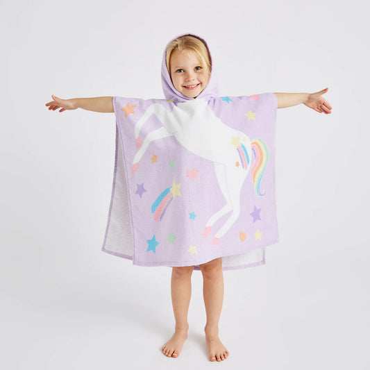 Unicorn Hooded Towel Poncho