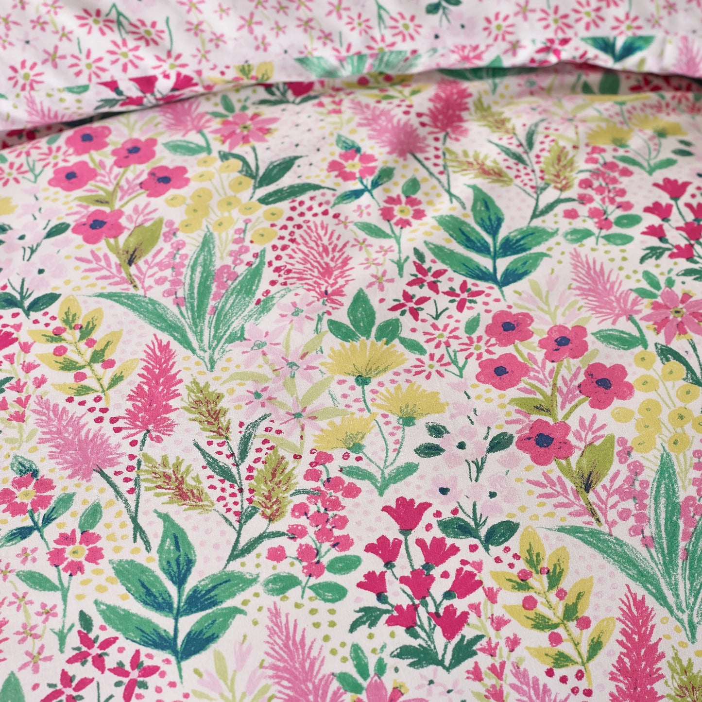 Tilly Floral Reversible Duvet Cover Set in Pink by Catherine Lansfield