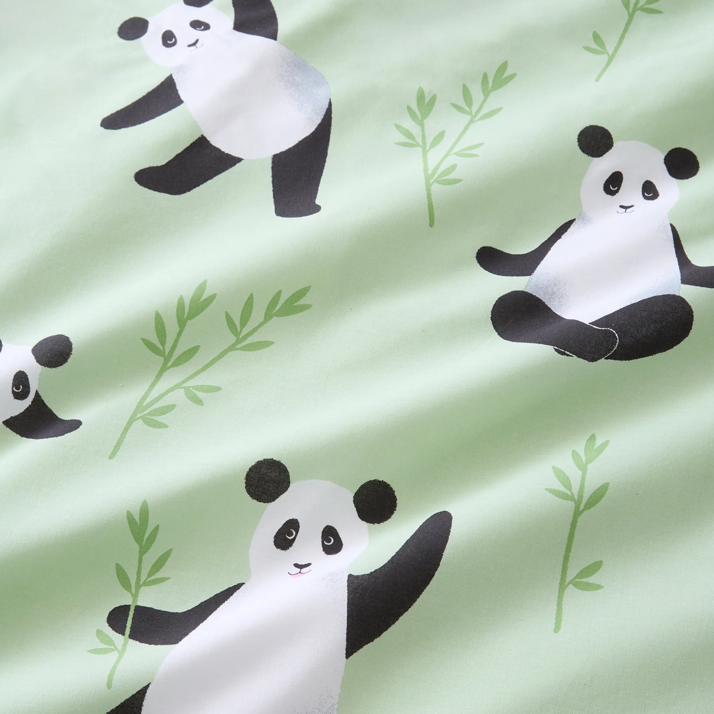 Panda Paws Reversible Duvet Cover Set in Green by Catherine Lansfield Kids