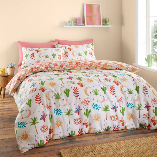 Fiesta Reversible Duvet Cover Set in Natural by Sassy B