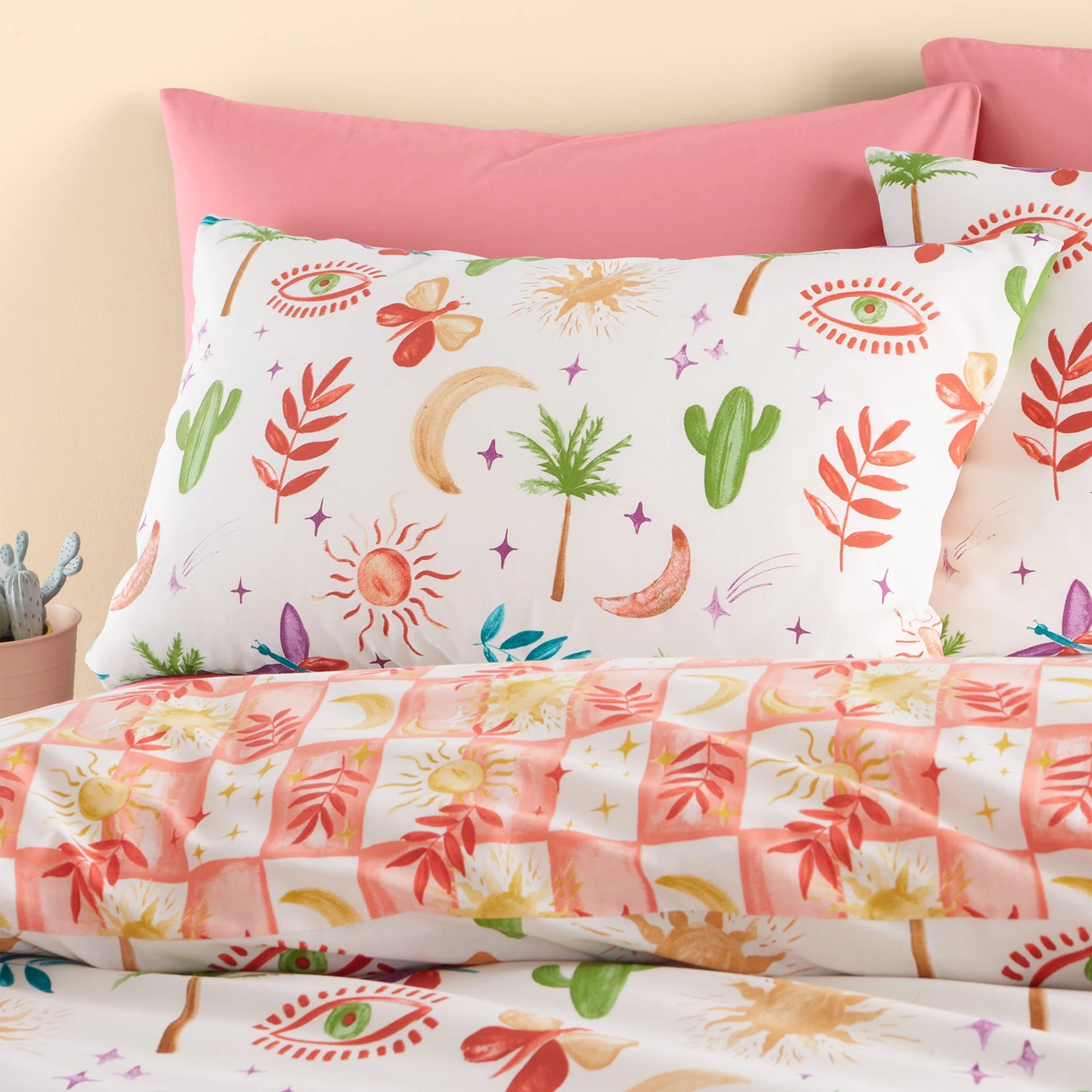 Fiesta Reversible Duvet Cover Set in Natural by Sassy B