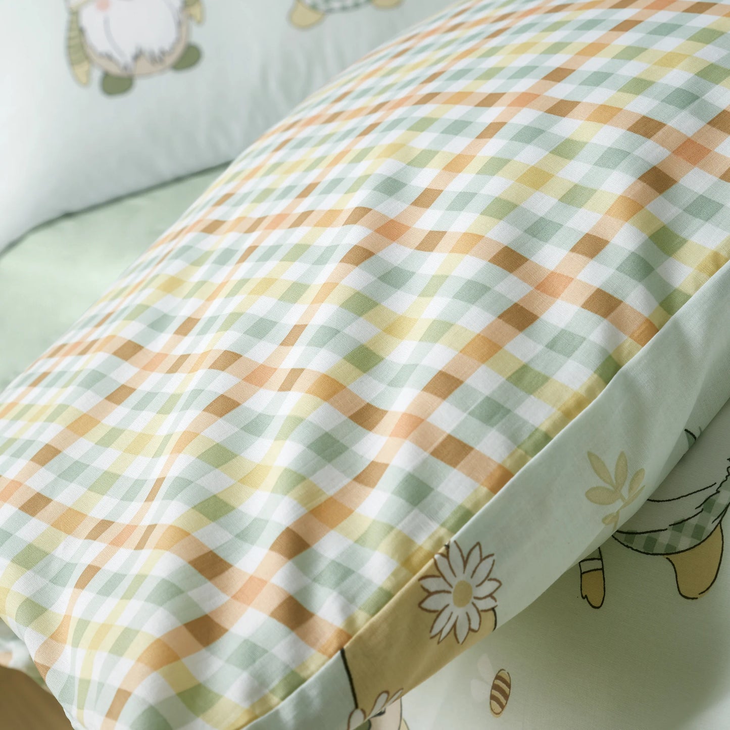 Spring Gonks Reversible Duvet Cover Set in Mint Green by Catherine Lansfield