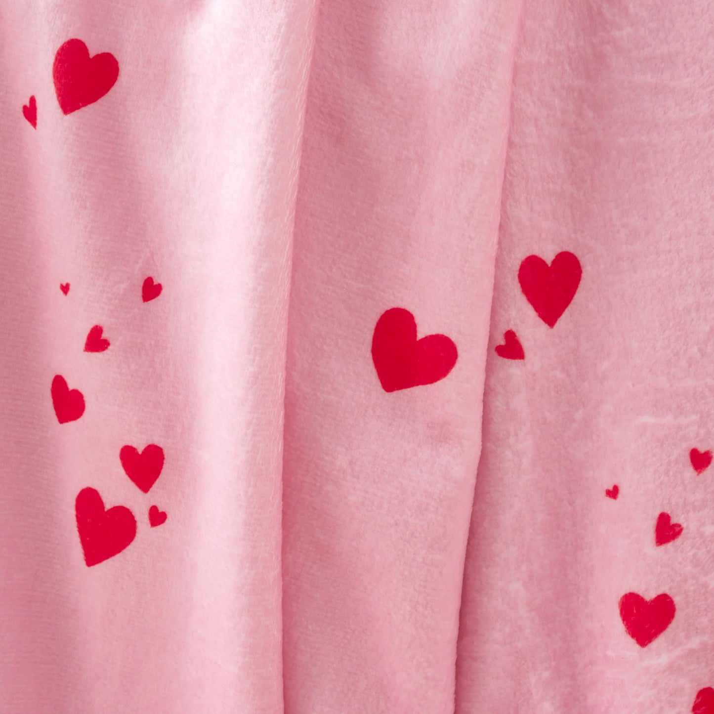 Heart Cosy Fleece Oversized Blanket Throw in Pink by Catherine Lansfield