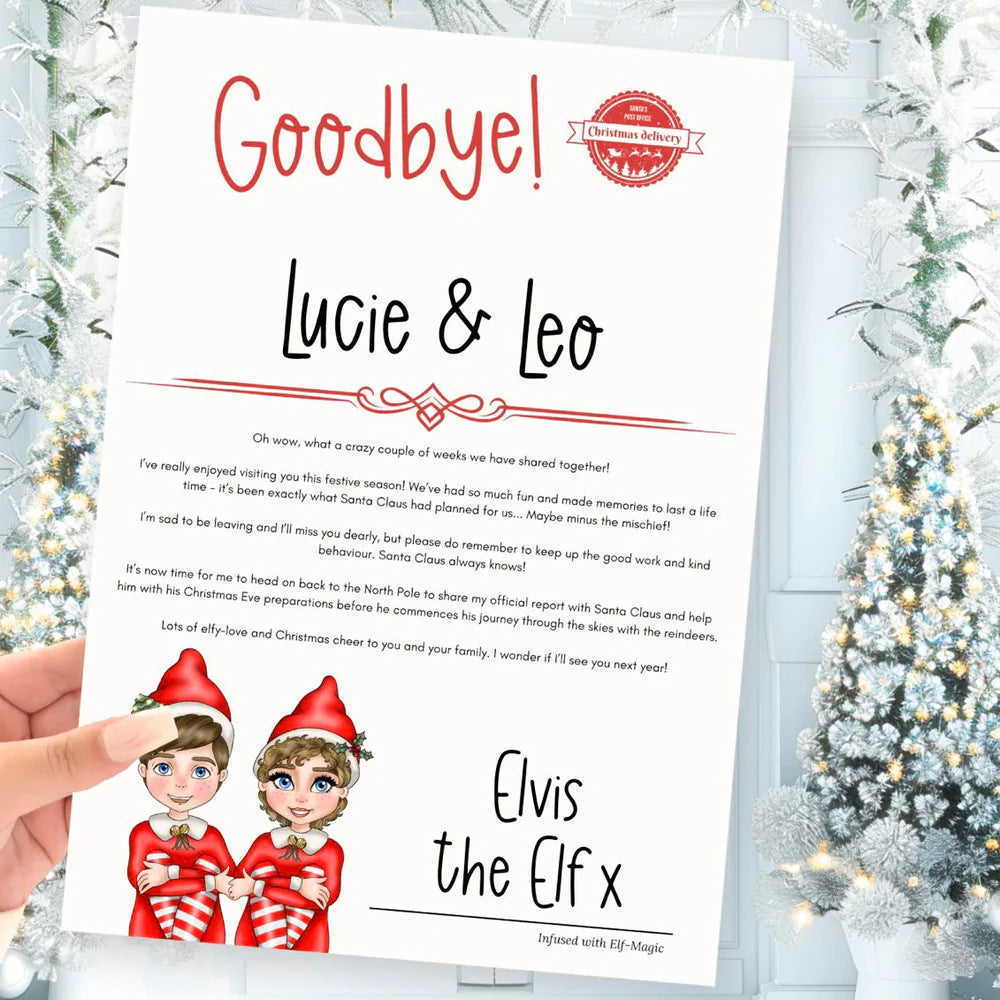 Personalised Elf Letters - Arrival and Goodbye