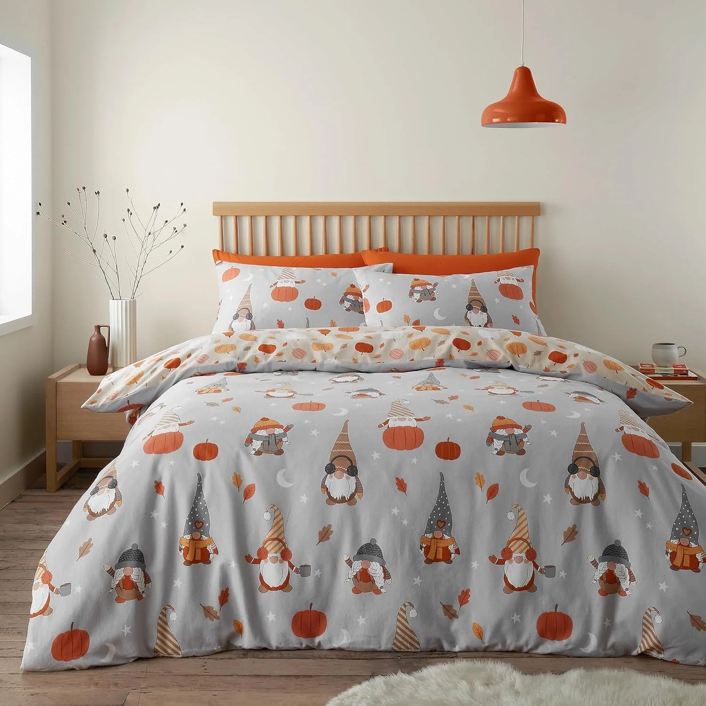 Brushed Cotton Autumn Gonks Duvet Set