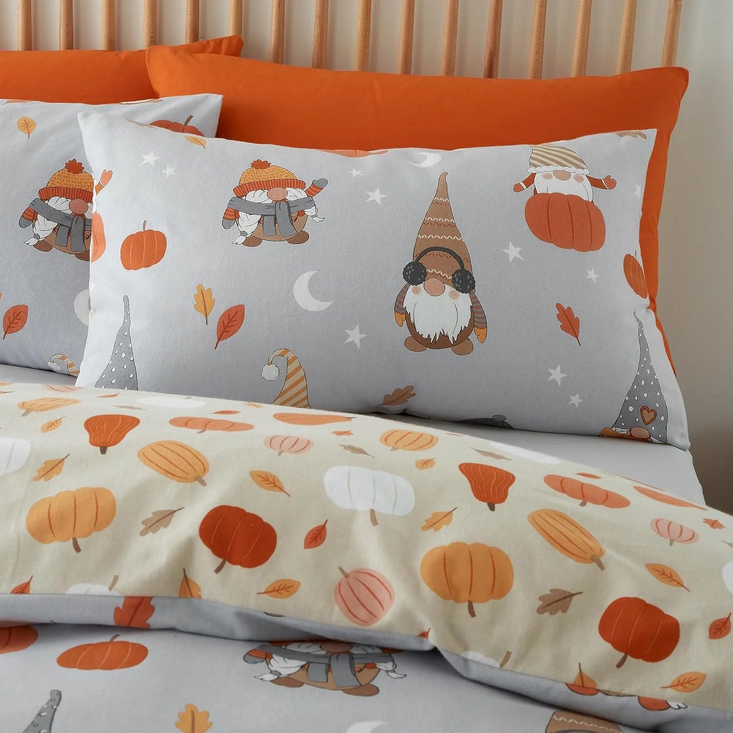 Brushed Cotton Autumn Gonks Duvet Set