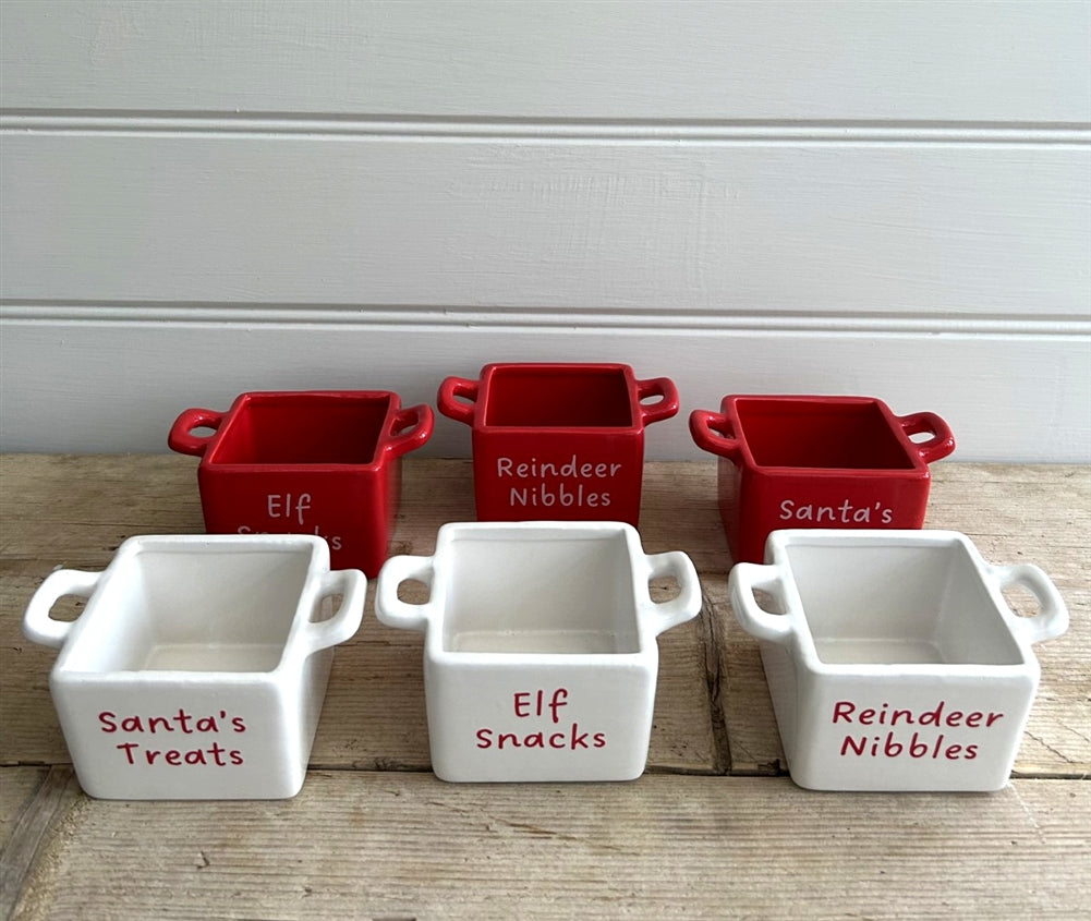 Ceramic Christmas Snack Bowls