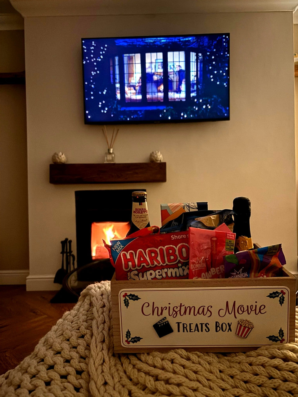 Wooden Christmas Movie Treat Box