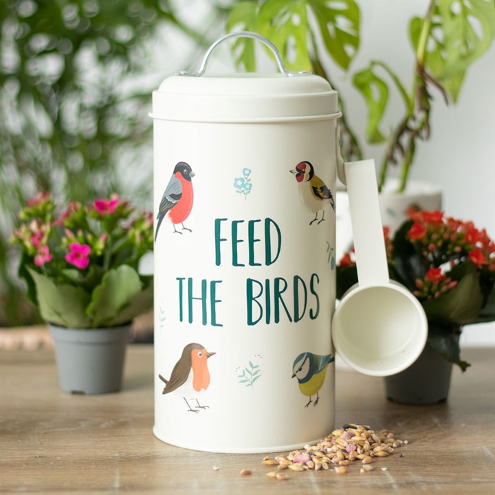 Feed The Birds Bird Seed Tin & Scoop