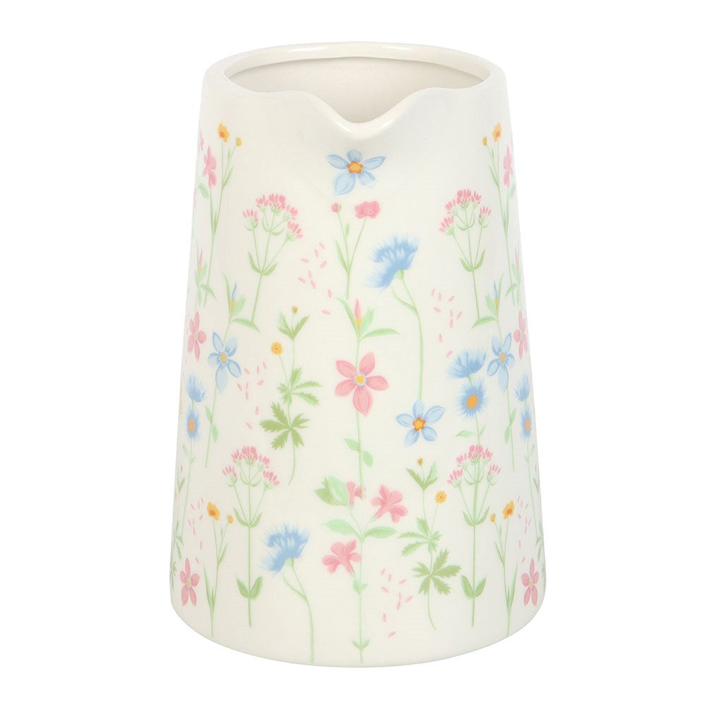 Floral Print Ceramic Flower Jug