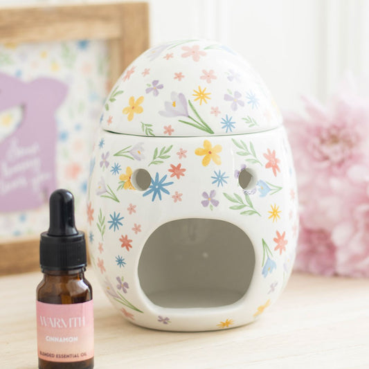 Spring Floral Print Oil Burner & Wax Warmer