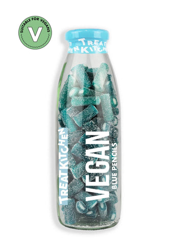 Vegan Blue Raspberry Pencils Sweet Bottle