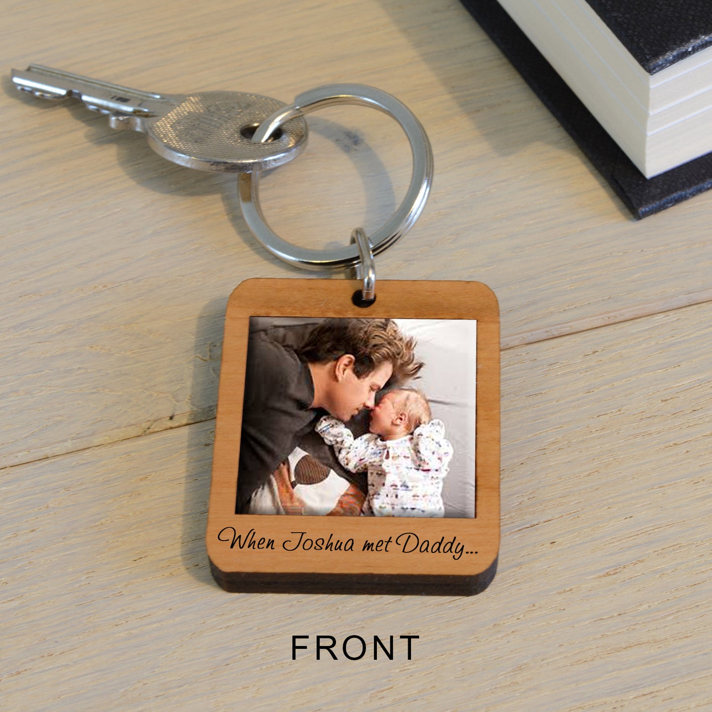 When . . . Met Daddy Photo Upload Key Ring