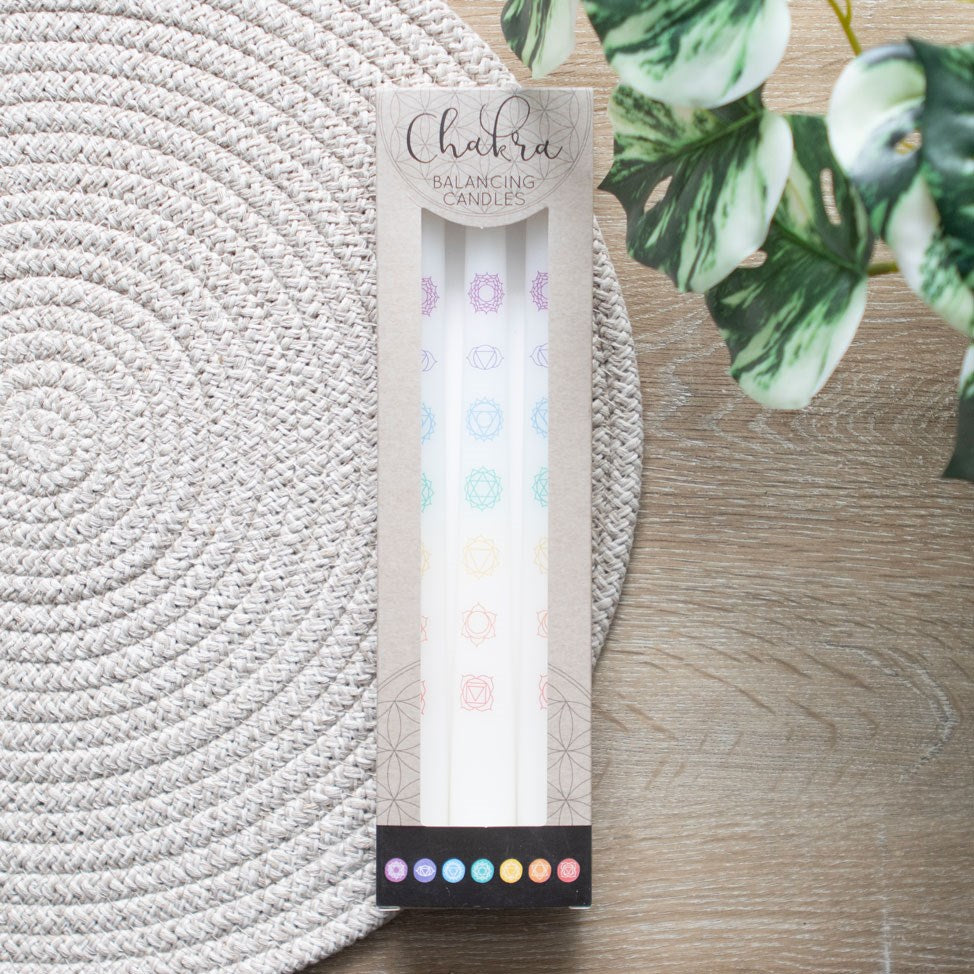 Set of 3 Chakra Balancing Taper Candles