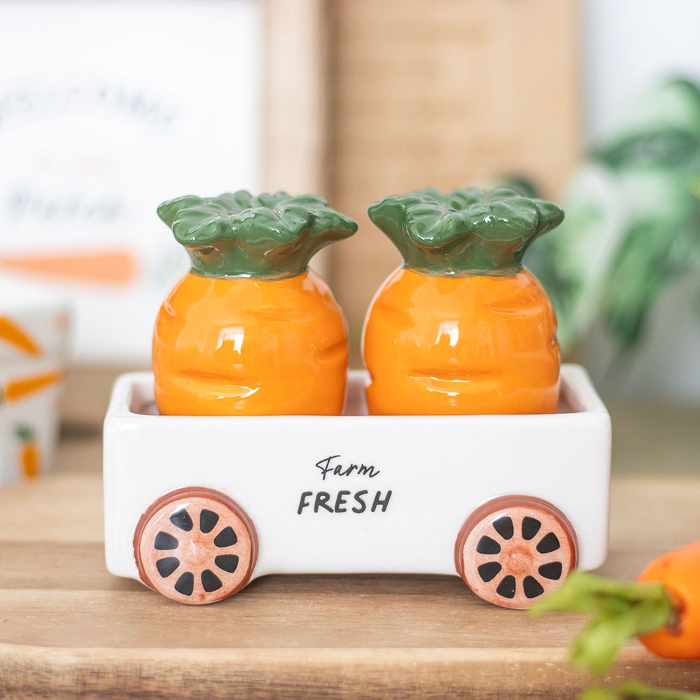 Salt & Pepper Shakers In Wagon