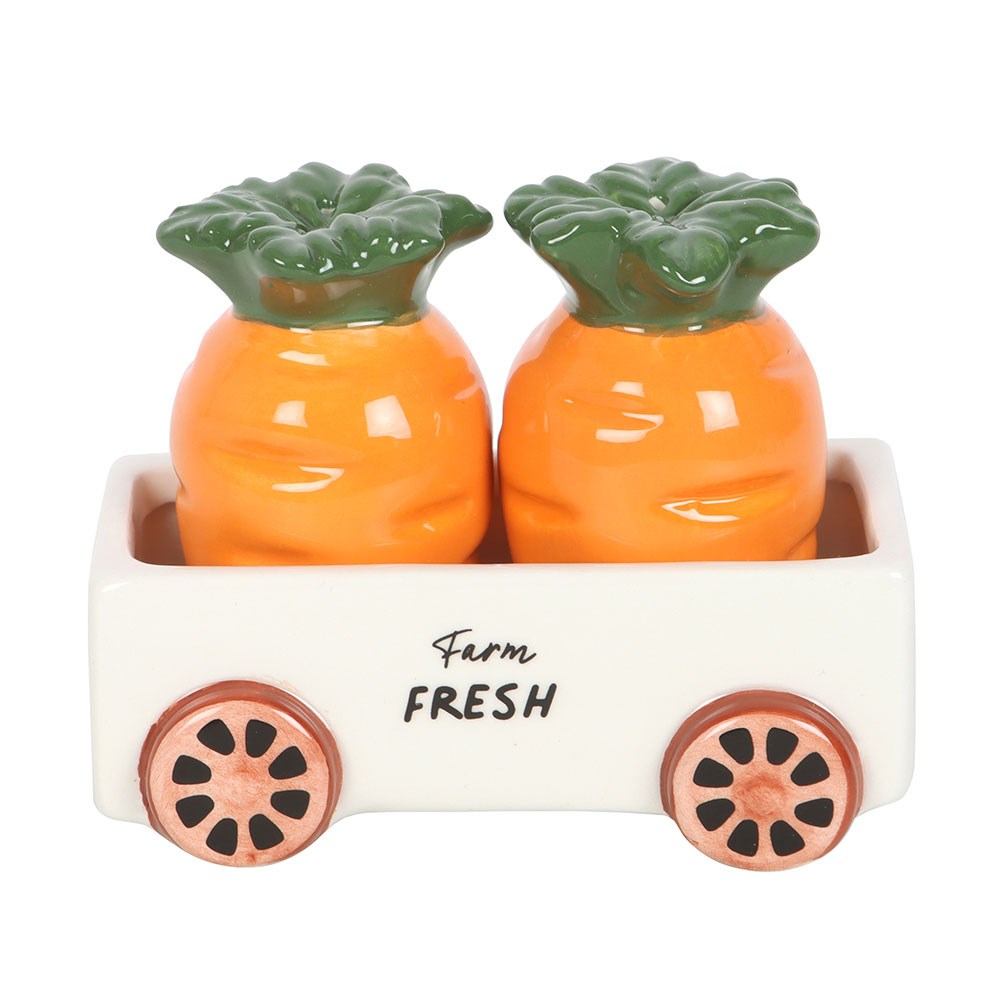 Salt & Pepper Shakers In Wagon