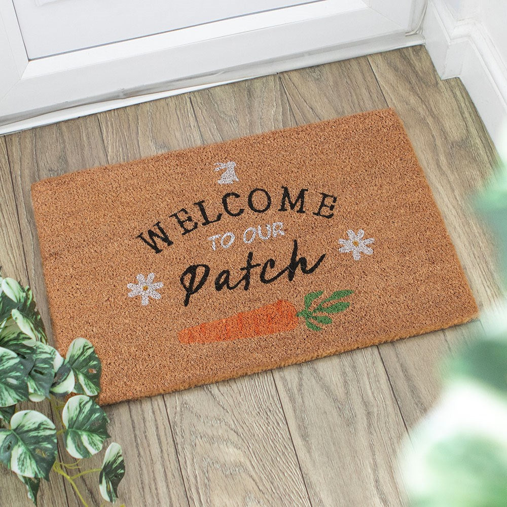 Natural Welcome To Our Patch Doormat