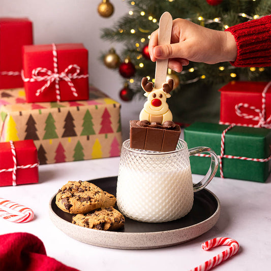 Christmas Reindeer Milk Chocolate Hot Chocolate Spoon