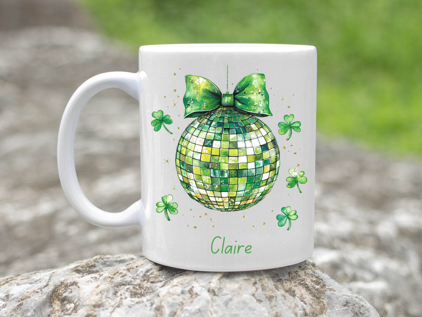 Personalised Disco Ball St. Patrick's Day Mug