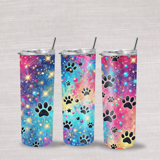 Paw Prints 20oz Stainless Steel Skinny Tumblers