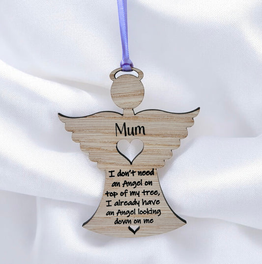 Personalised Memorial Angel Tree Decoration