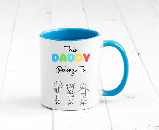 Personalised Stick Figure Mug - Plus Coaster Option