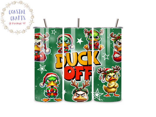 Christmas Duck Off - 20oz Stainless Steel Skinny Tumbler