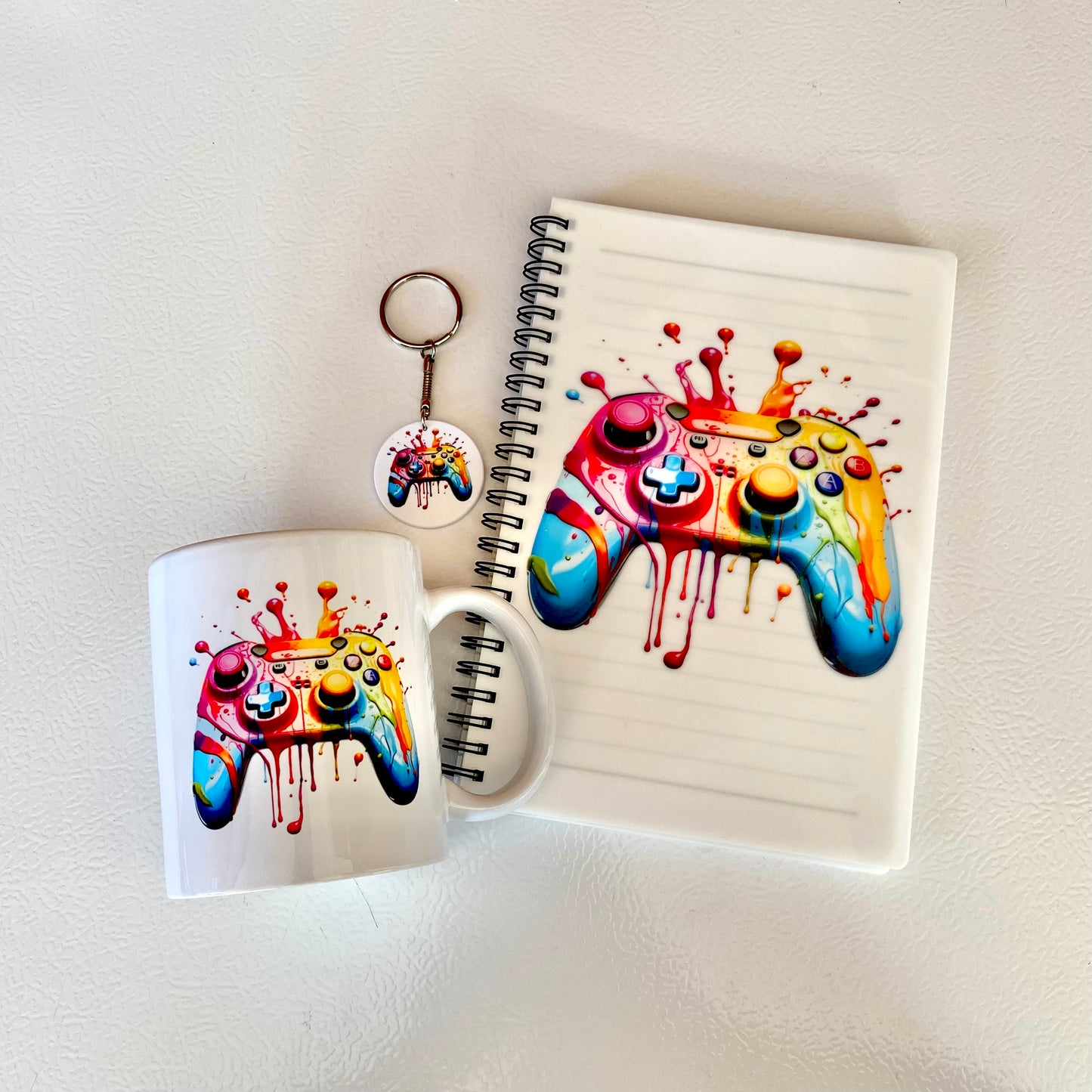 Gamer Gift Set - Mug & Notebook with FREE Keyring