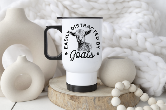 Easily Distracted By Goats Mug or Travel Mugs