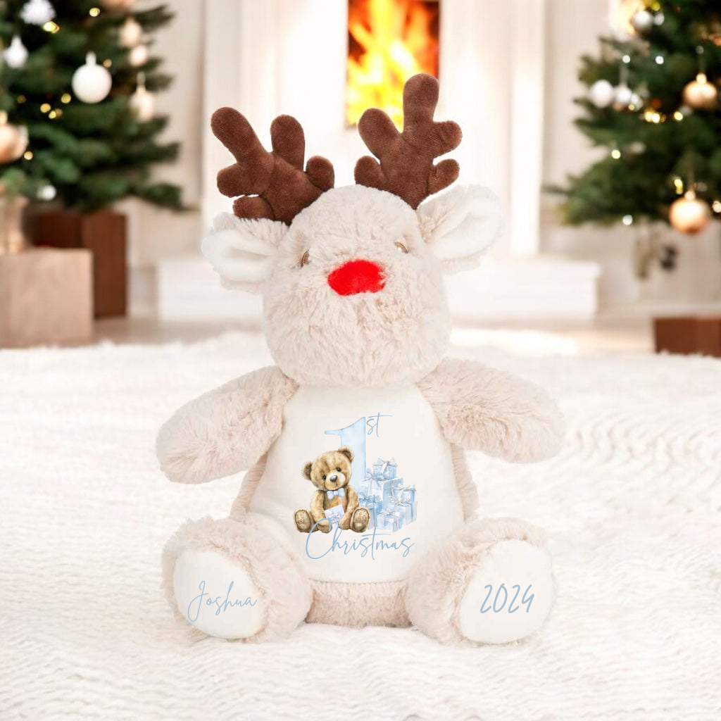 Personalised My 1st Christmas - Reindeer - 2 Colour Options