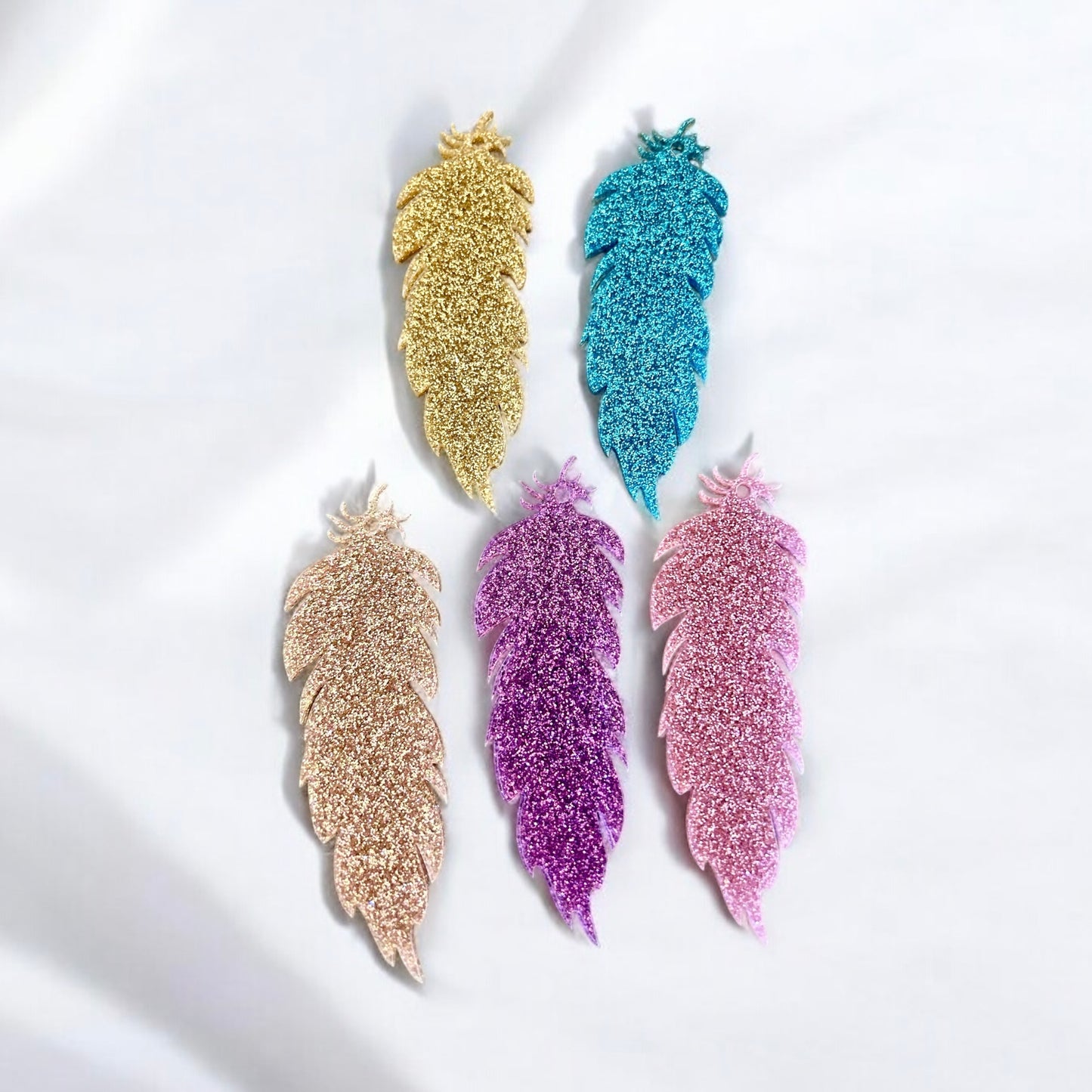 Personalised Memorial Glitter Feather Decoration - 6 Colour Options