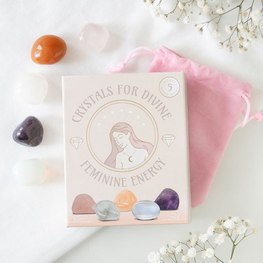 Set of 5 Crystals For Devine Feminine Energy