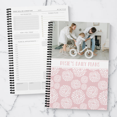 Soft Spring Light Pink Photo Upload Daily Planner