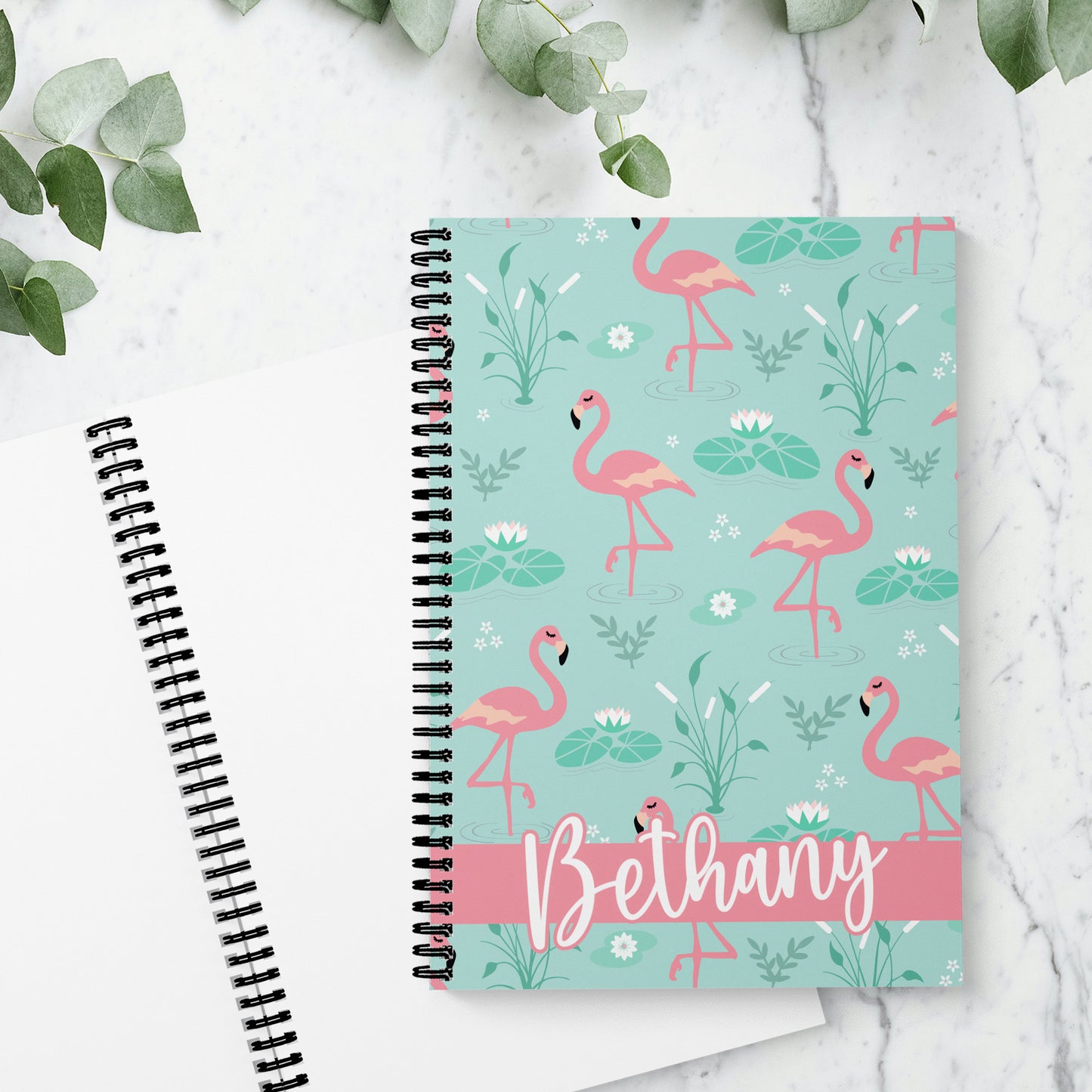 Fancy Flamingo Personalised Notebook