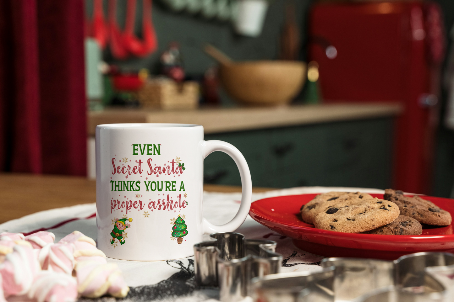 Secret Santa Insult Humour Mug or Travel Mug