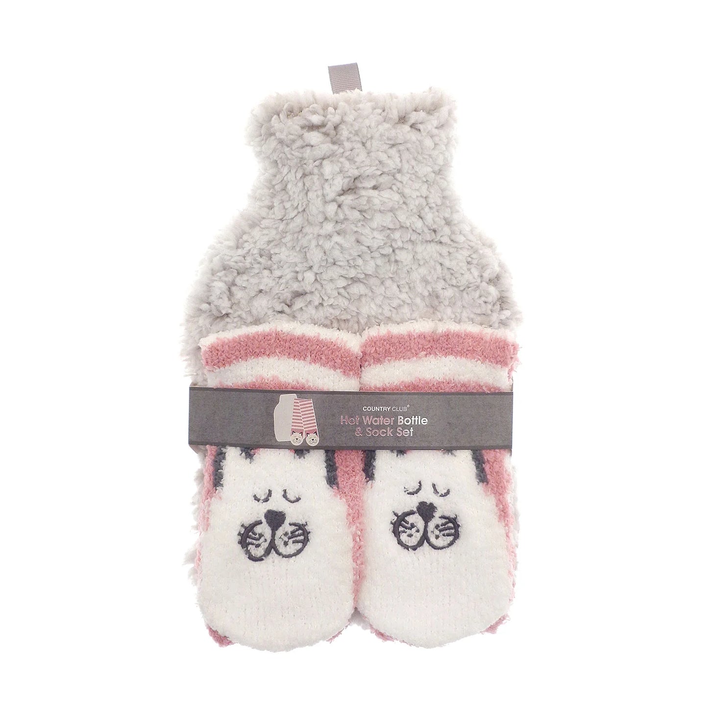 Kids Hot Water bottle & Socks Set - 4 Animal Designs