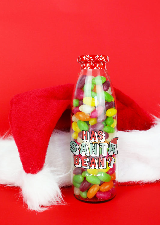 Has Santa Bean? Glass Bottle Jelly Beans