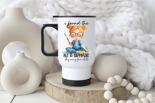 Key To Happiness Humour Mug or Travel Mug