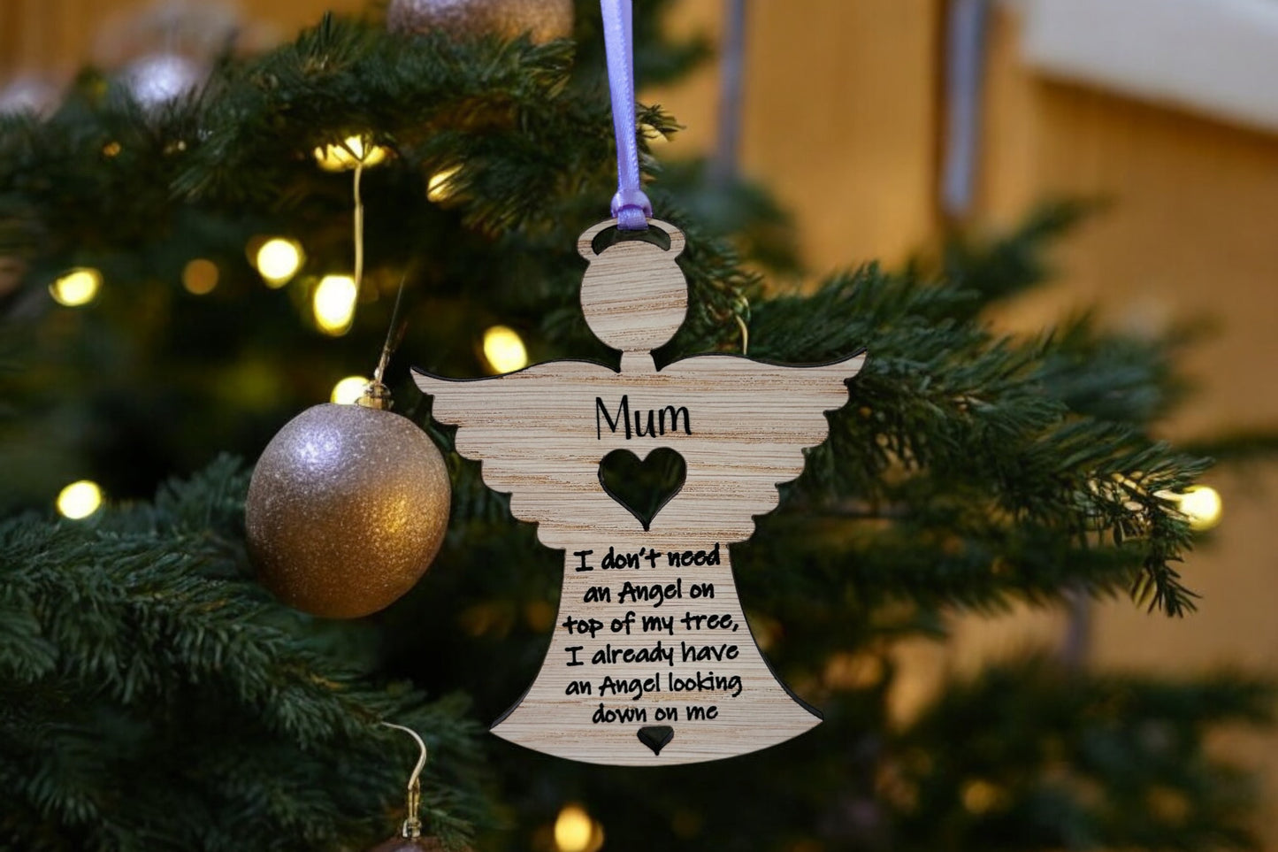 Personalised Memorial Angel Tree Decoration